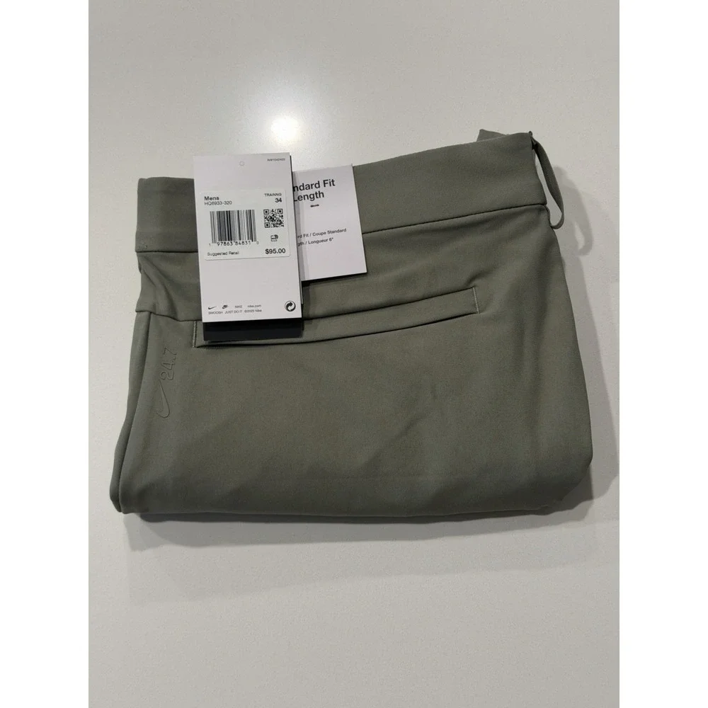 Nike 24.7 PerfectStretch Dri-FIT 6in Shorts Steel Green HQ6933-320 Mens 34 NWT
